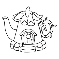 cute fairy house, Spring Season illustration Element