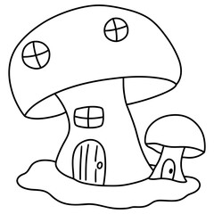 cute fairy house, Spring Season illustration Element