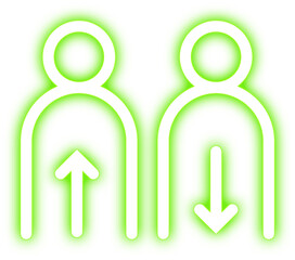 Player Substitution Green Neon Glowing