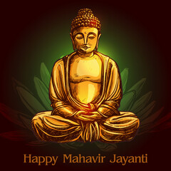 illustration Of Mahavir Jayanti