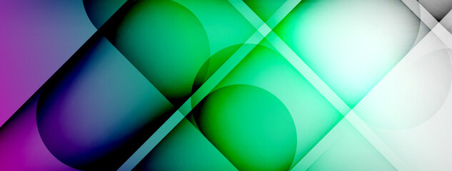 Abstract background - geometric composition created with lights and shadows. Technology or business digital template