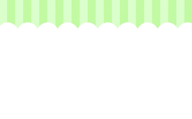 ストライプ　もこもこ背景　グリーン