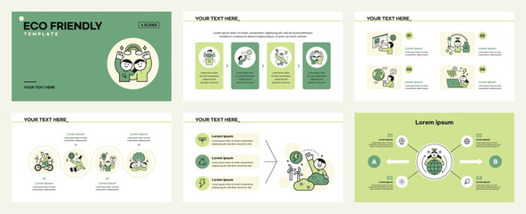 Activities for environmental protection. Brochures and presentation layout templates about the environment.