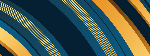 Abstract dark blue gold background vector