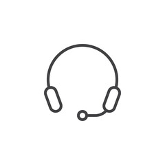 Headset line icon