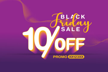 black friday sale 10 percent off sale tags for sale promotion and discounts, promo code vibrant colors