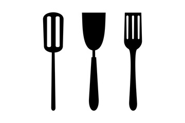 Kitchen Utensils Silhouette Vector	