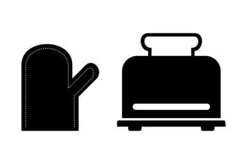 Kitchen Utensils Silhouette Vector	