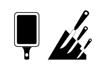 Kitchen Utensils Silhouette Vector	