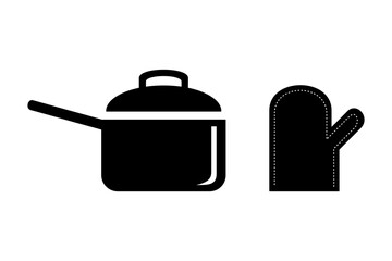 Kitchen Utensils Silhouette Vector	