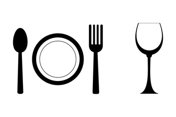 Kitchen Utensils Silhouette Vector	