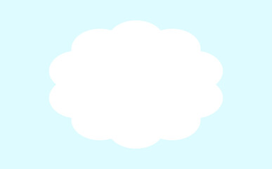 雲のフレーム　シンプルな背景