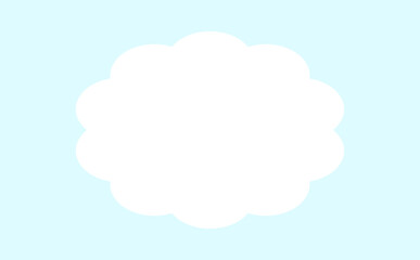 雲のフレーム　シンプルな背景