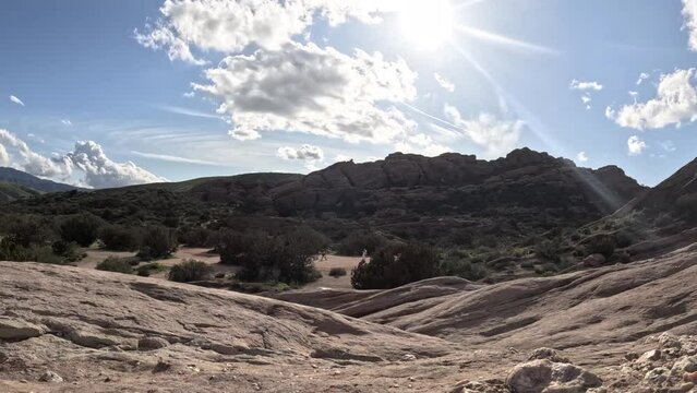 Time lapse 180 Degree At Natural Rock Formation