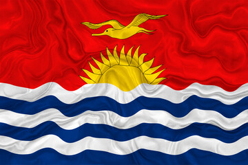 National flag  of Kiribati. Background  with flag  of Kiribati