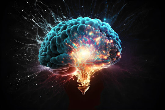 Brain Structures with Burst of Light