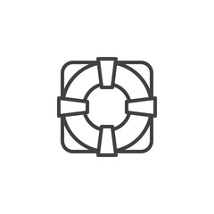 Fototapeta premium Lifebuoy line icon