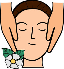 Beauty treatment decorative design element for website, presentation, flyer, brochure, printing, application. illustration style