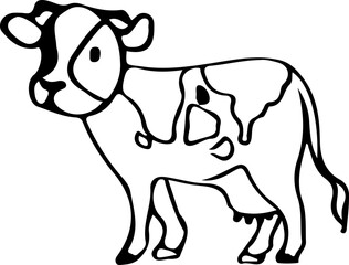 dairy cow sketch
