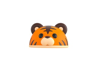 Tiger Hat in 3d rendering