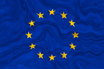 National flag of Europe. Background  with flag of Europe.