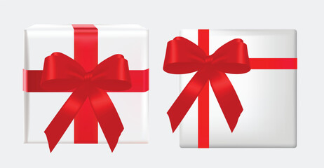 gift box with red ribbon