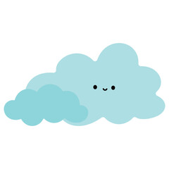 シンプルでかわいい雲のキャラクター　イラスト素材
