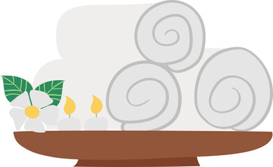 Towel spa illustration