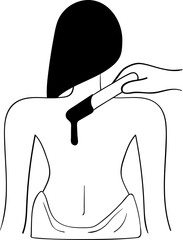 Back wax illustration hand drawn design elements for decoration.