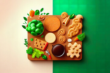 Healthy sandwiches with vegetables. Generative Ai