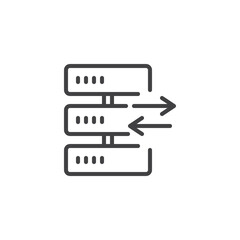 Fototapeta premium Data transfer line icon