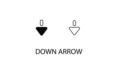 Down arrow double icon design stock illustration