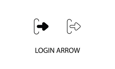 Login arrow double icon design stock illustration