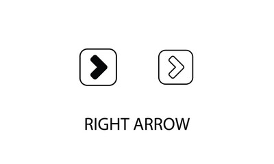 Right arrow double icon design stock illustration
