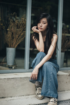 portrait of an asian beautiful girl