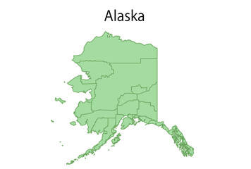 アラスカ　アメリカ　地図　アイコン