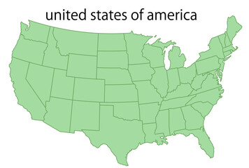 アメリカ　アメリカ　地図　アイコン