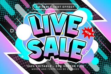 live sale 3d text effect and editable text effect