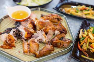 Grilled piece of chicken dish