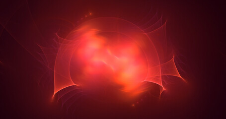 3D rendering abstract colorful fractal light background
