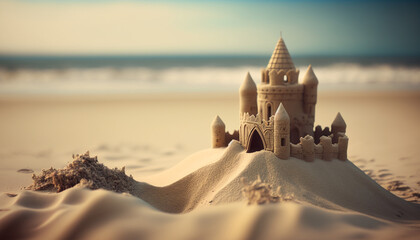 sand castle on beach