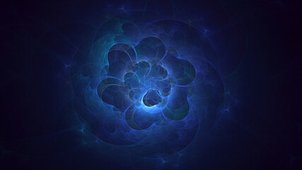 3D rendering abstract colorful fractal light background