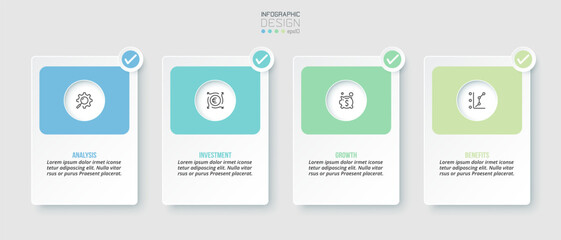 Infographic template business concept with option.