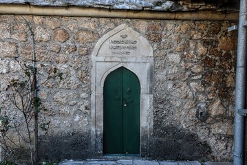 door of old sheikh grave in place Mostar