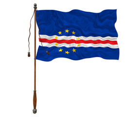 National flag of Cape Verde. Background  with flag  of Cape Verde.