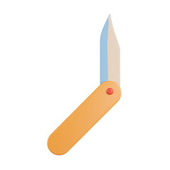 Folding Knife 3D Icon