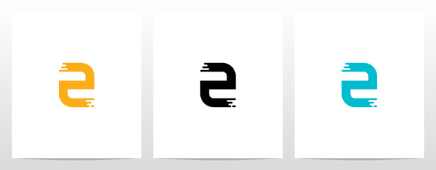  Circuit Loop Paint Lines Letter Logo Design Z