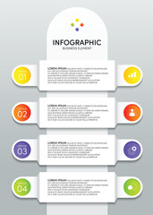 Modern infographic business template and data visualization with 4 options