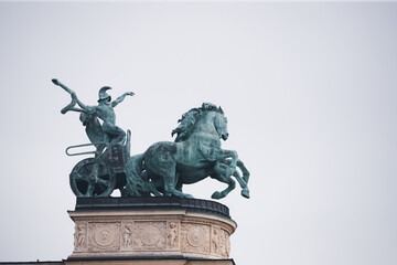 Heroes' Square in Budapest, Hungary