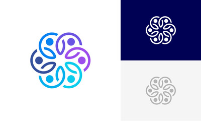 community logo, social community logo, global community logo, human family logo icon design vector	